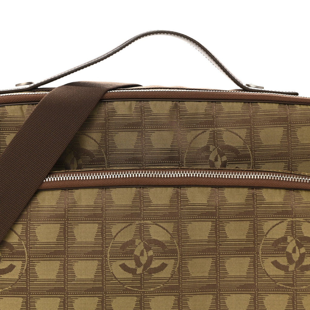 Chanel Nylon Travel Laptop Briefcase Khaki