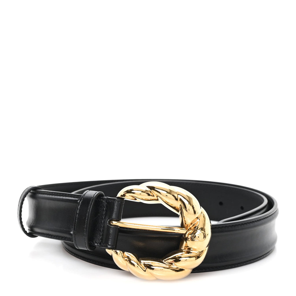 Gucci Ciny Calfskin Lux Torchon 35mm Belt 95 38 Black