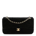 Chanel Suede Calfskin Small Souplissimo Maxi Flap Black