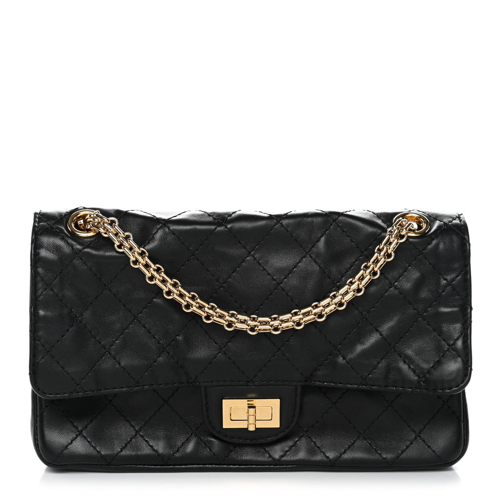 Chanel Lambskin Quilted Crush 2.55 Reissue 225 Flap Black