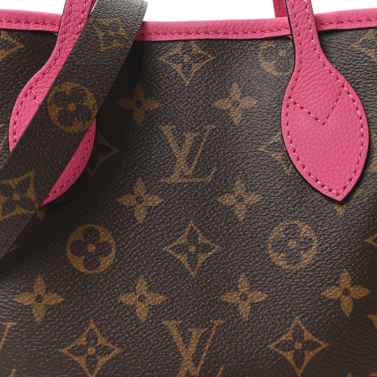 Louis Vuitton Monogram Neverfull Inside Out Bandouliere BB Rose Pondichery
