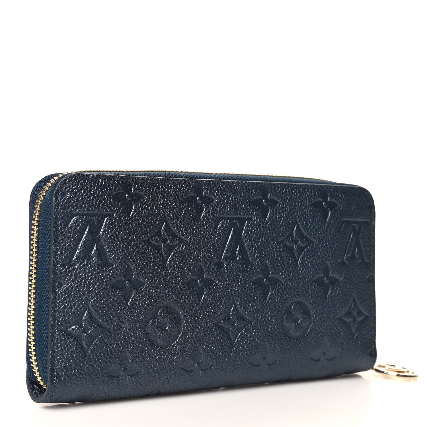 Louis Vuitton Metallic Empreinte Monogram Zippy Wallet Navy Blue
