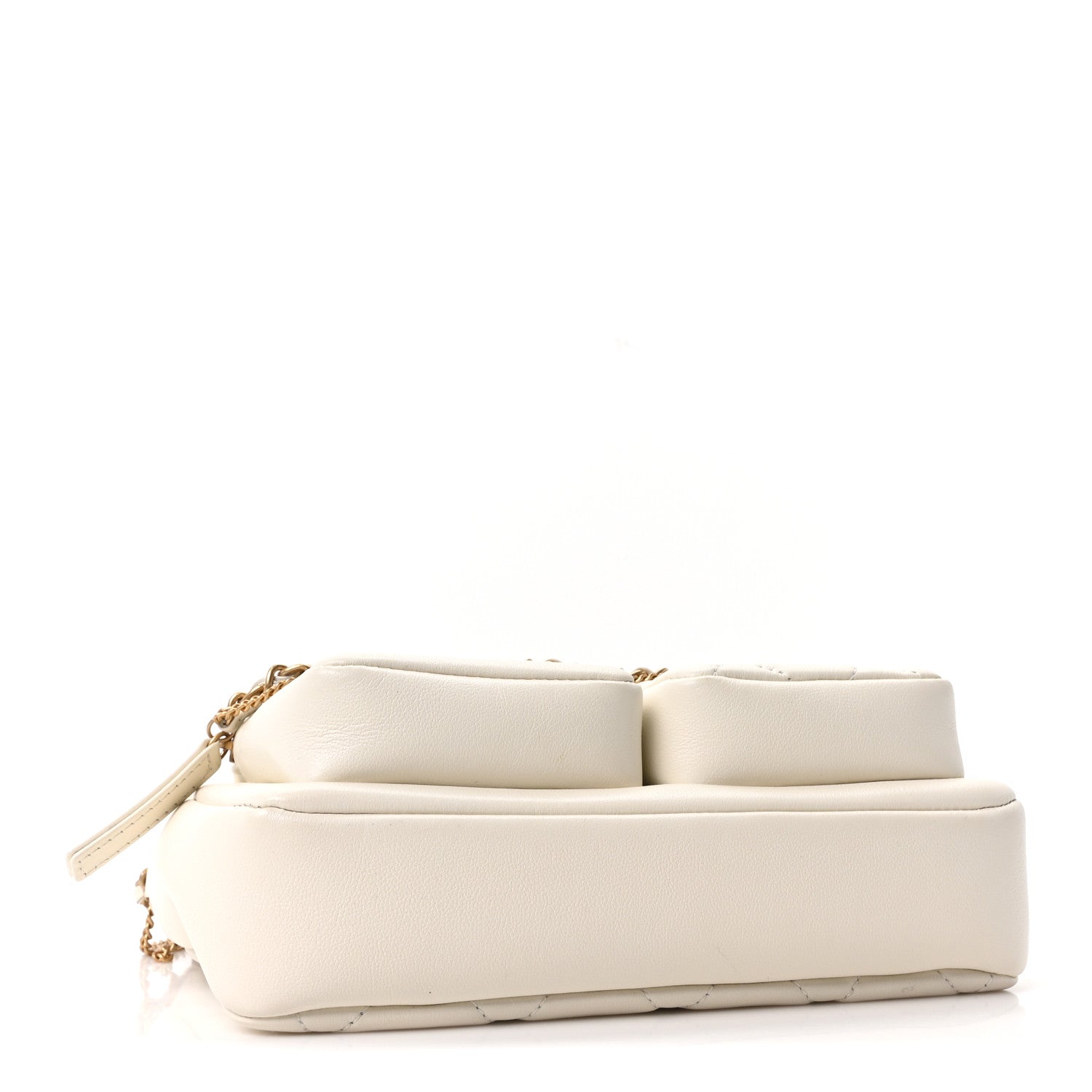 Chanel Calfskin Quilted Small Camera Case White