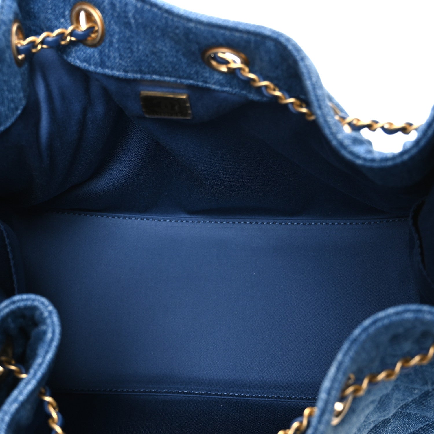 Chanel Washed Denim Quilted Small Chanel 25 Handbag Blue