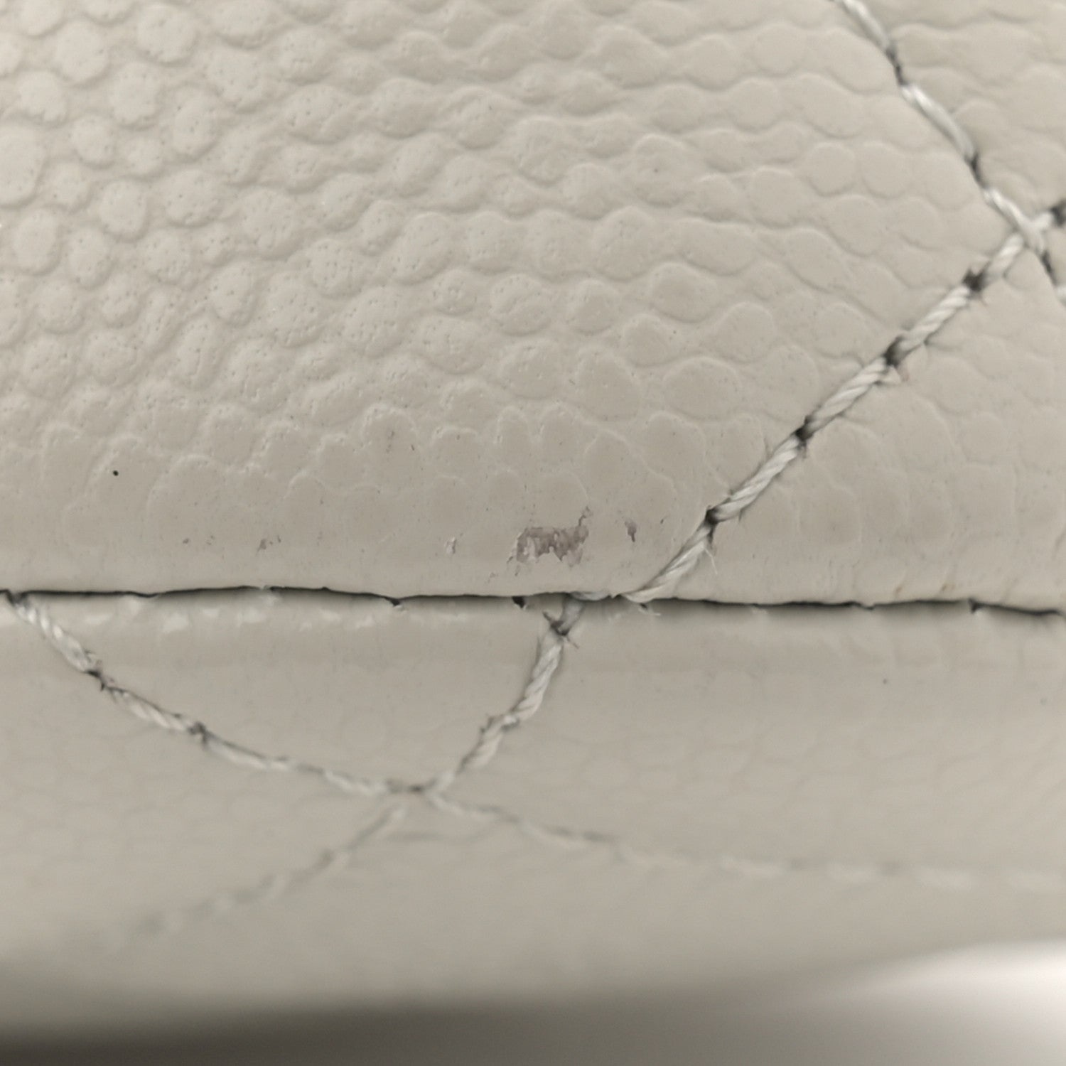 Chanel Caviar Quilted Classic Clutch With Chain Light Grey