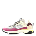 Fabric Suede Calfskin Mesh Womens CC Sneakers 40 Purple Ivory White