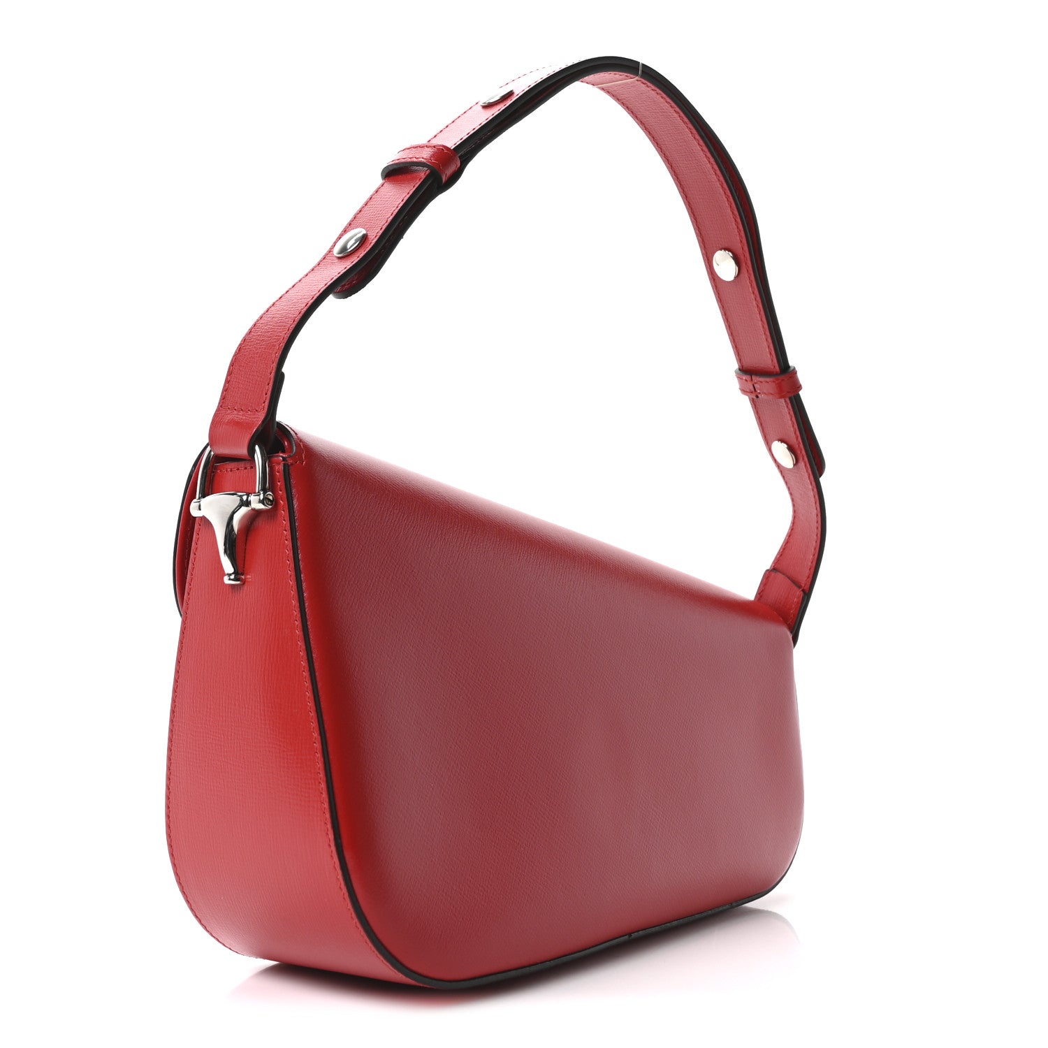 Gucci Demetra Small Horsebit 1955 Asymmetric Shoulder Bag New Cherry Red