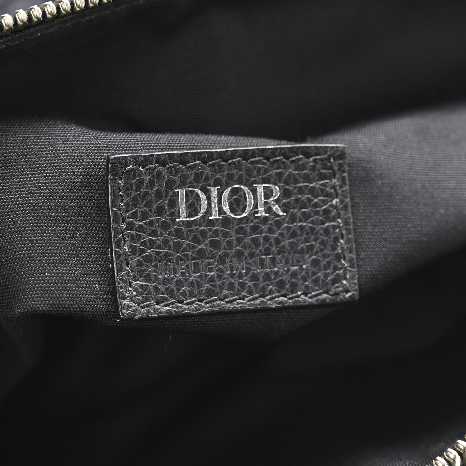 Christian Dior Oblique Mens Saddle Bag Black Blue
