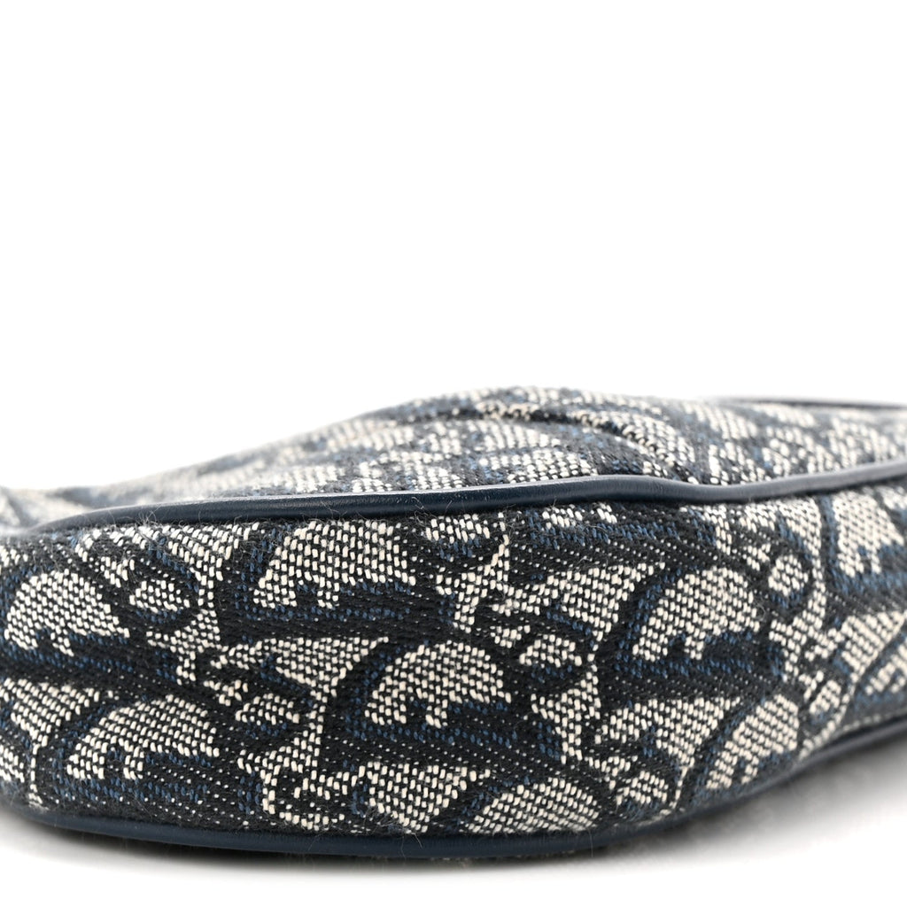 Christian Dior Monogram Mini Saddle Pochette Navy