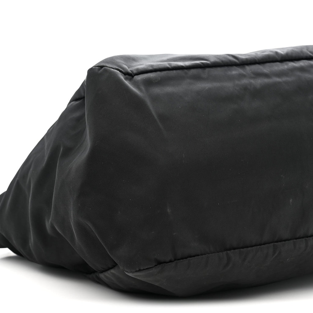 Prada Tessuto Nylon Zip Convertible Tote Black