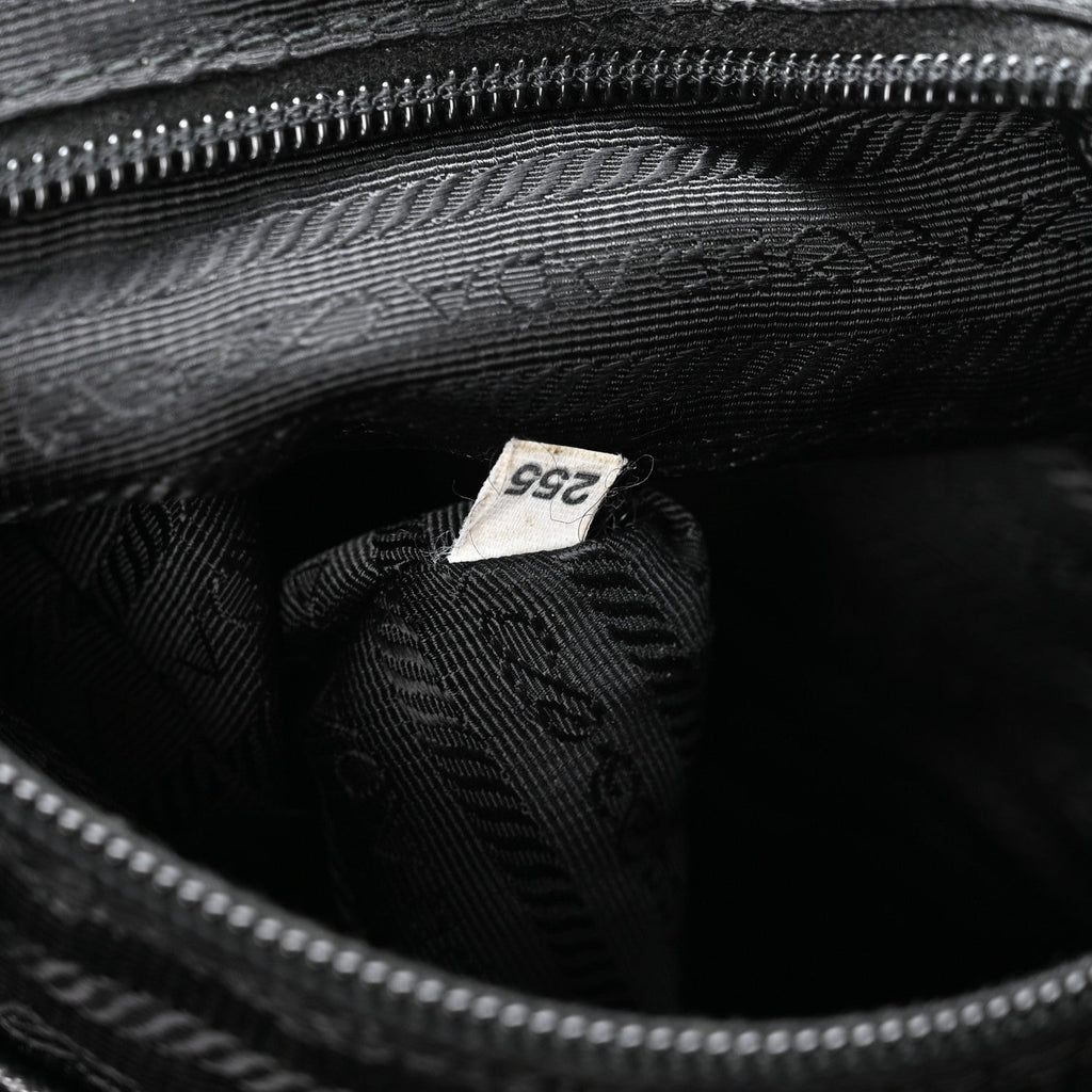 Prada Re-Nylon Vela Saffiano Medium Backpack Black