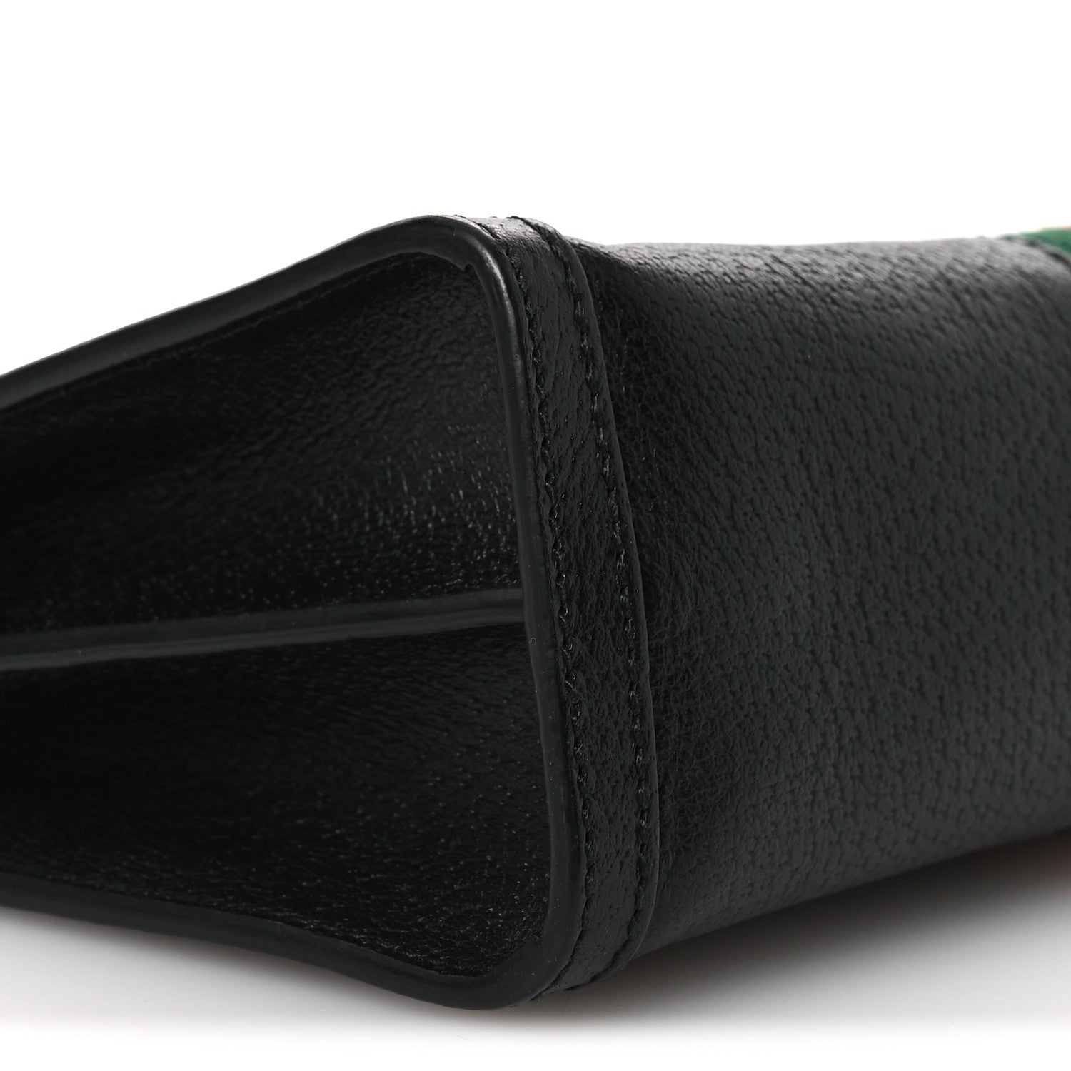 Gucci Calfskin GG Web Small Ophidia Chain Shoulder Bag Black