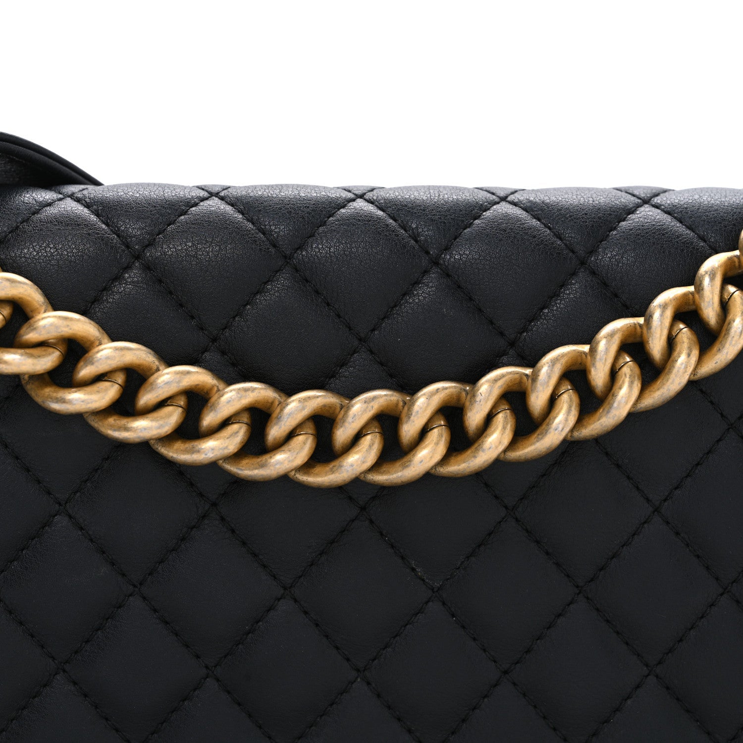 Chanel Lambskin Quilted Medium Boy Flap Black