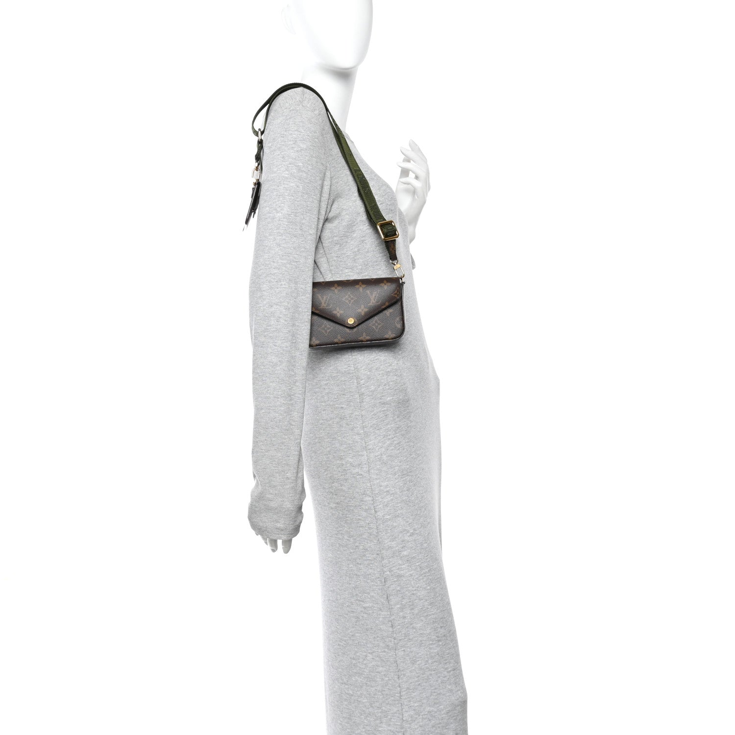 Louis Vuitton Monogram Felicie Strap & Go Kaki