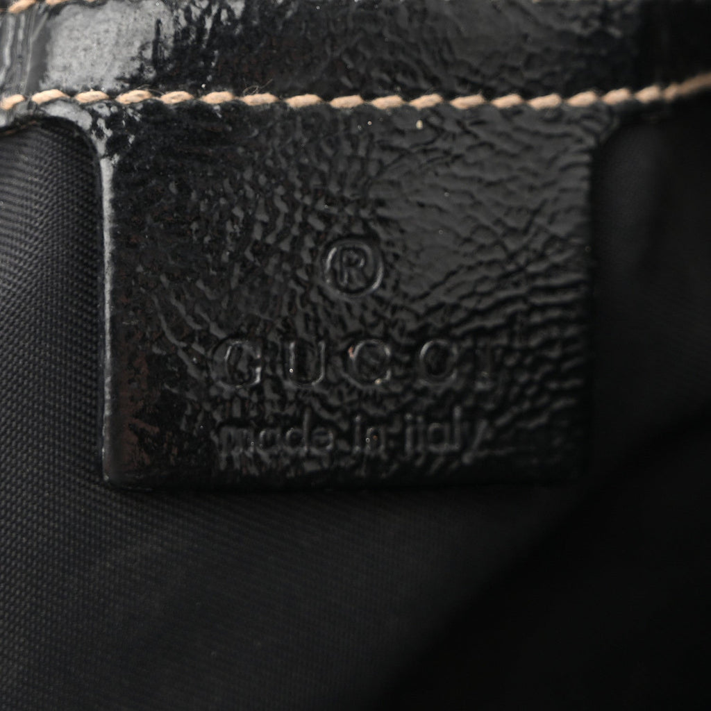 Gucci Patent Medium Pelham Shoulder Bag Black