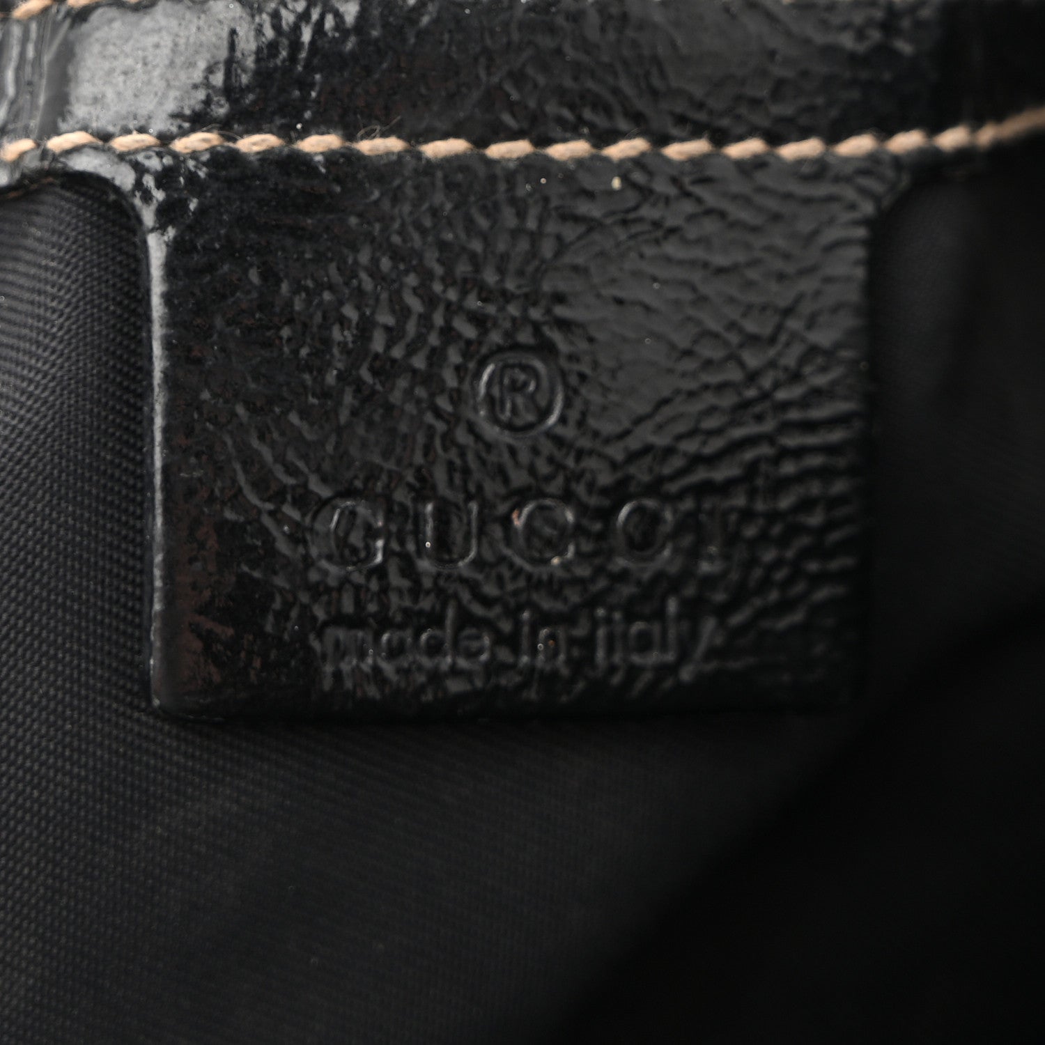 Gucci Patent Medium Pelham Shoulder Bag Black