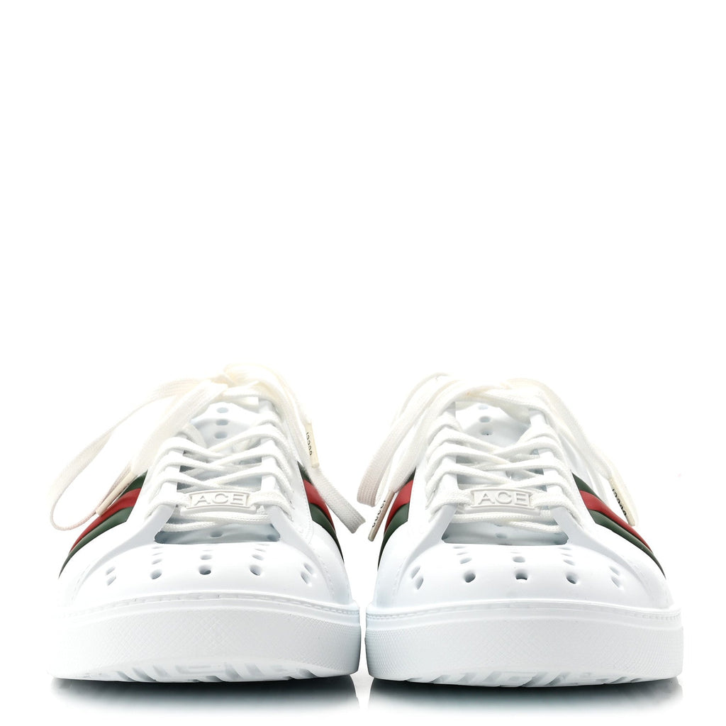 Gucci Rubber Ace Sabot Mules 41 Great White