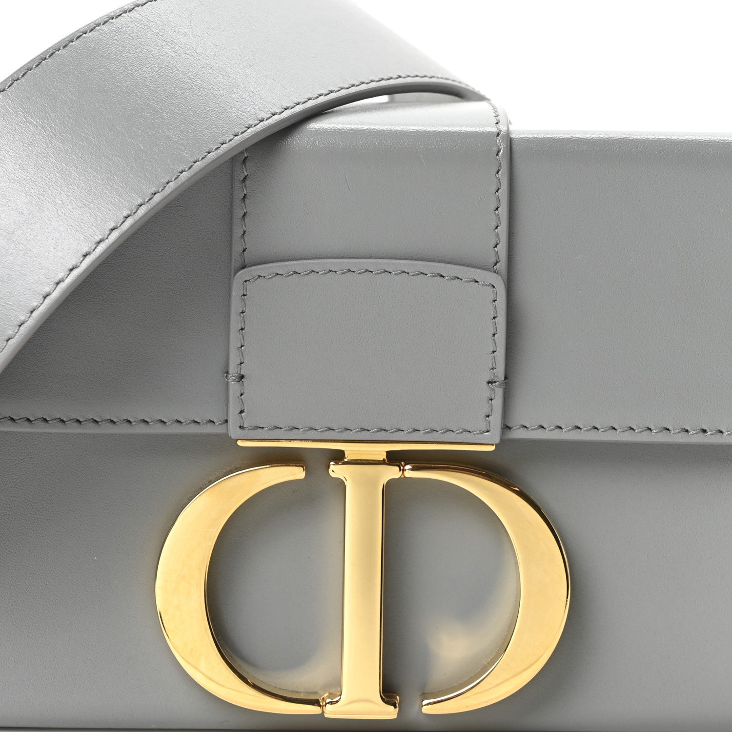 Christian Dior Box Calfskin 30 Montaigne Box Bag Gray