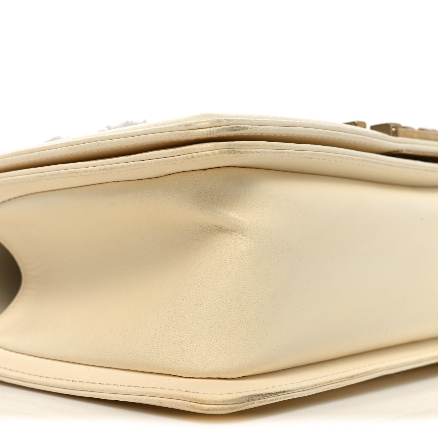 Chanel Lambskin Tulle Embroidered Medium Boy Flap White