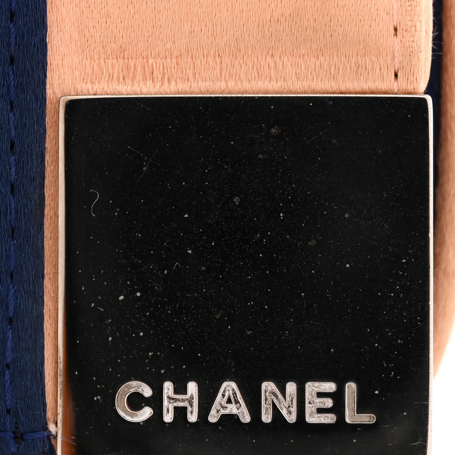 Chanel Satin Chocolate Bar Flap Blue Light Pink