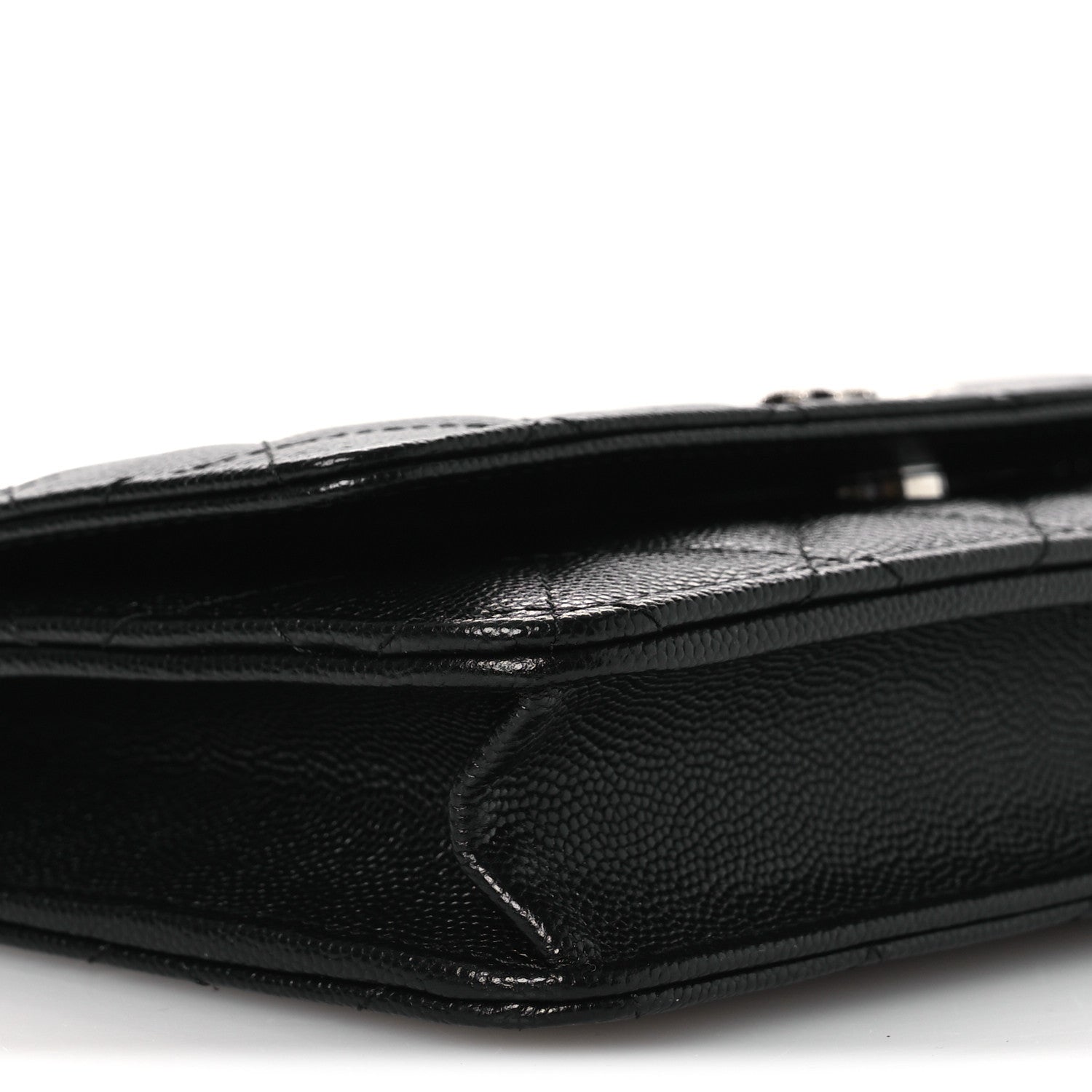 Chanel Caviar Quilted Crystal Star Wallet On Chain Black
