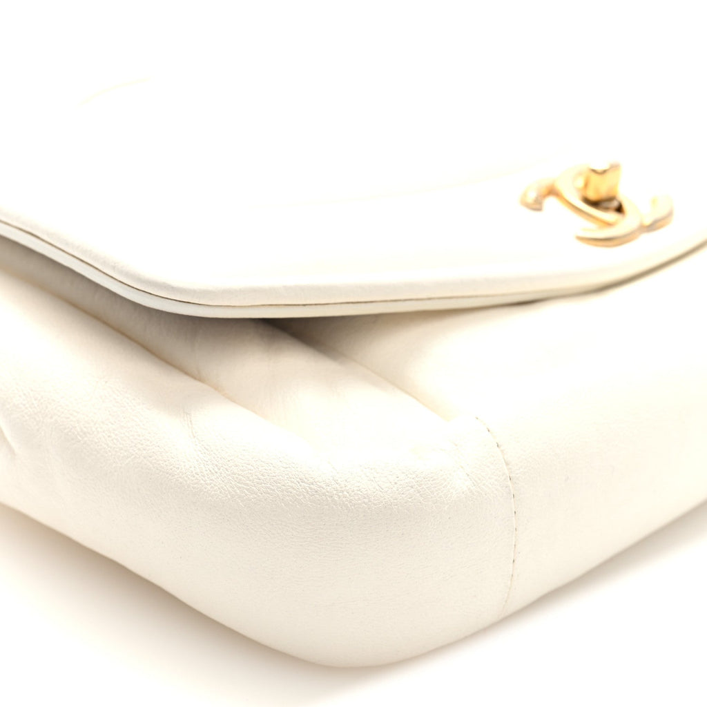 Chanel Lambskin Small Simply Flap White