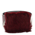 Prada Snakeskin Fur Belt 80 32 Cherry Bego