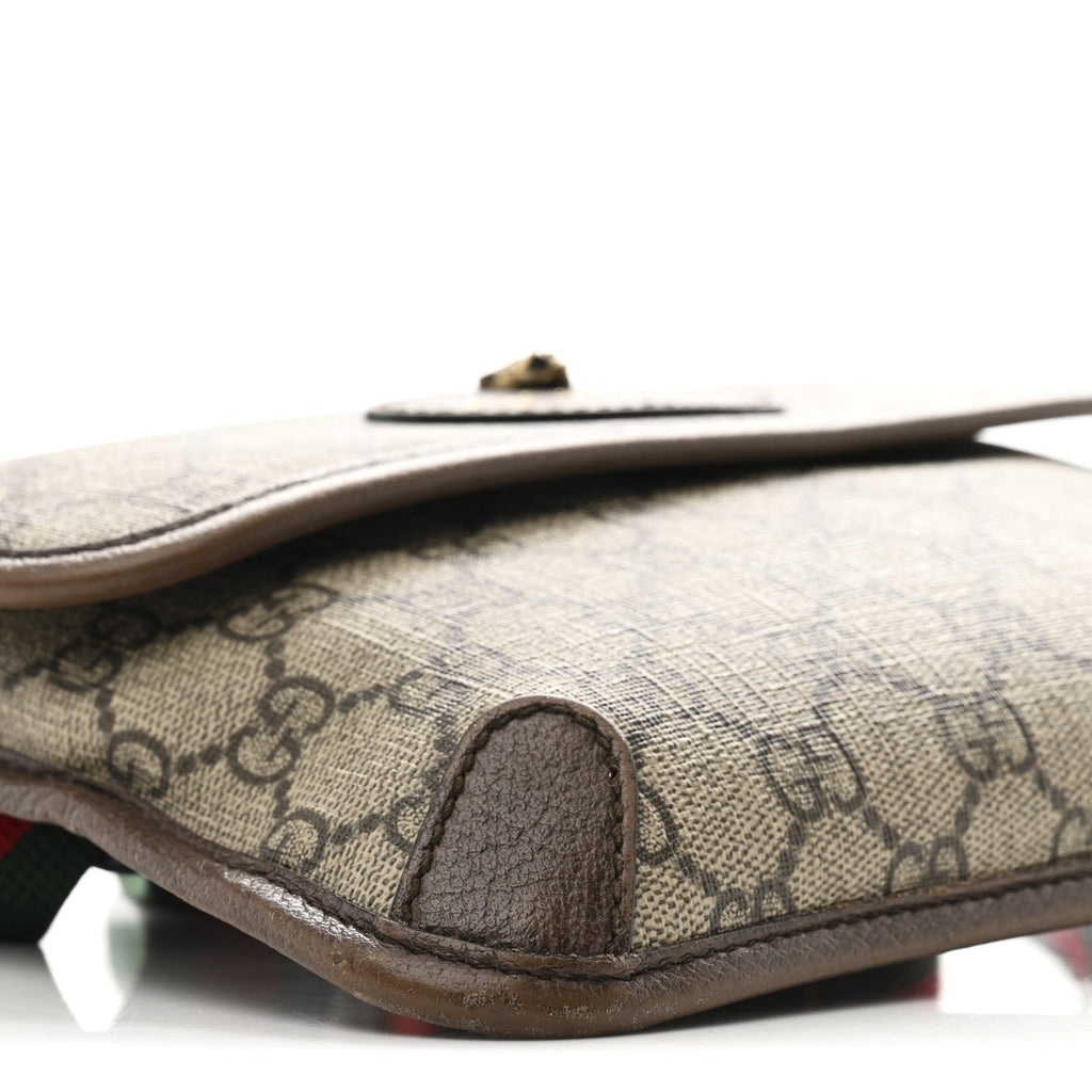 Gucci GG Supreme Monogram Neo Vintage Web Belt Bag Brown