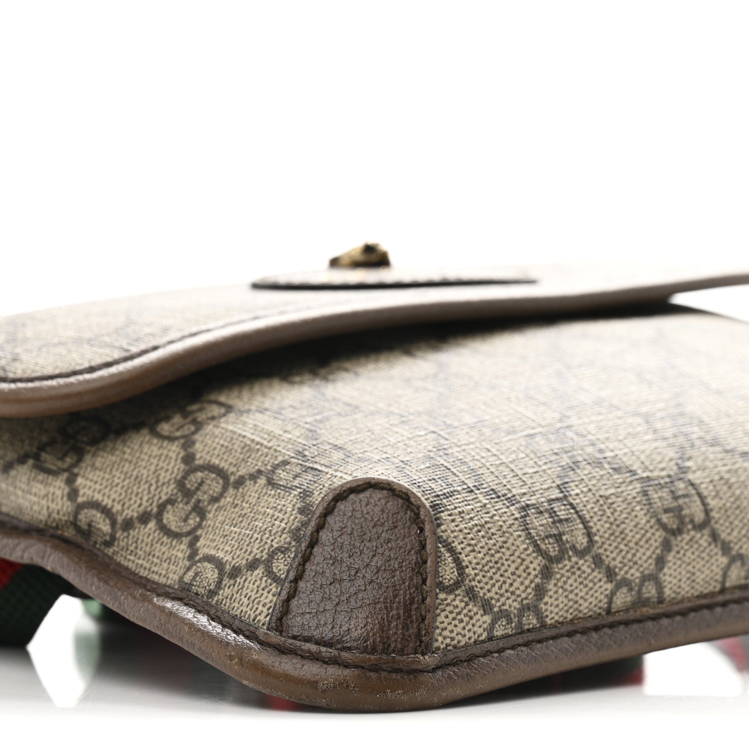 Gucci GG Supreme Monogram Neo Vintage Web Belt Bag Brown
