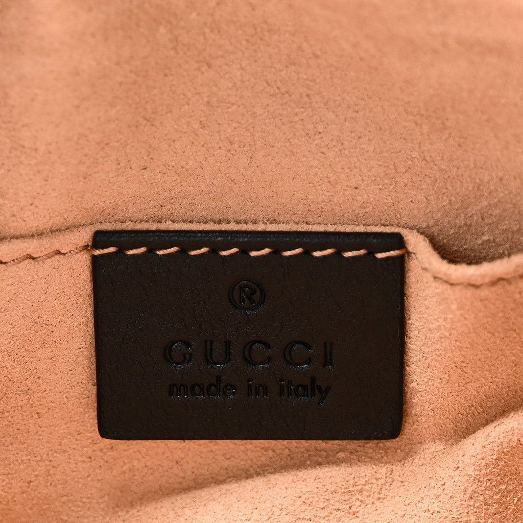 Gucci Calfskin Matelasse GG Marmont Belt Bag 85 34 Black