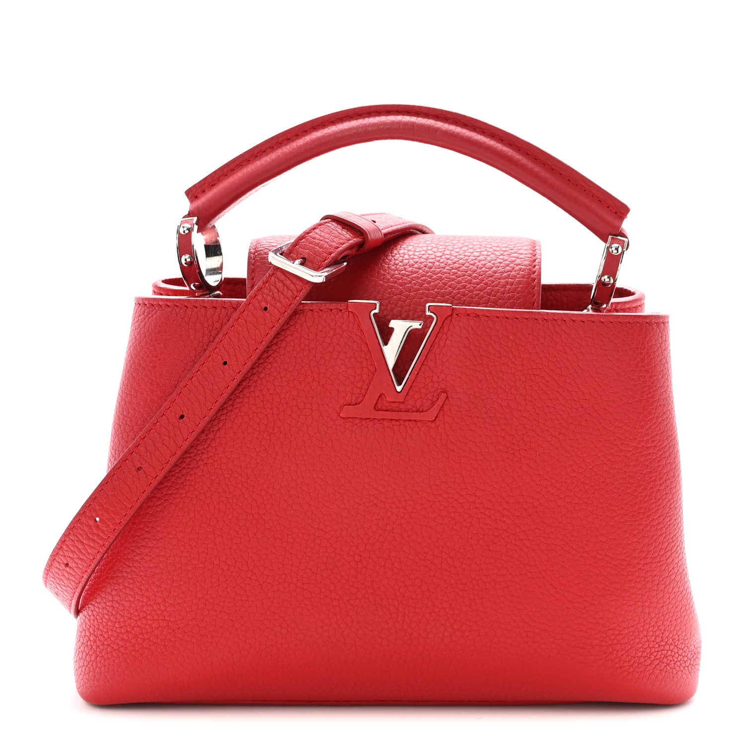 Louis Vuitton Taurillon Capucines BB Rubis