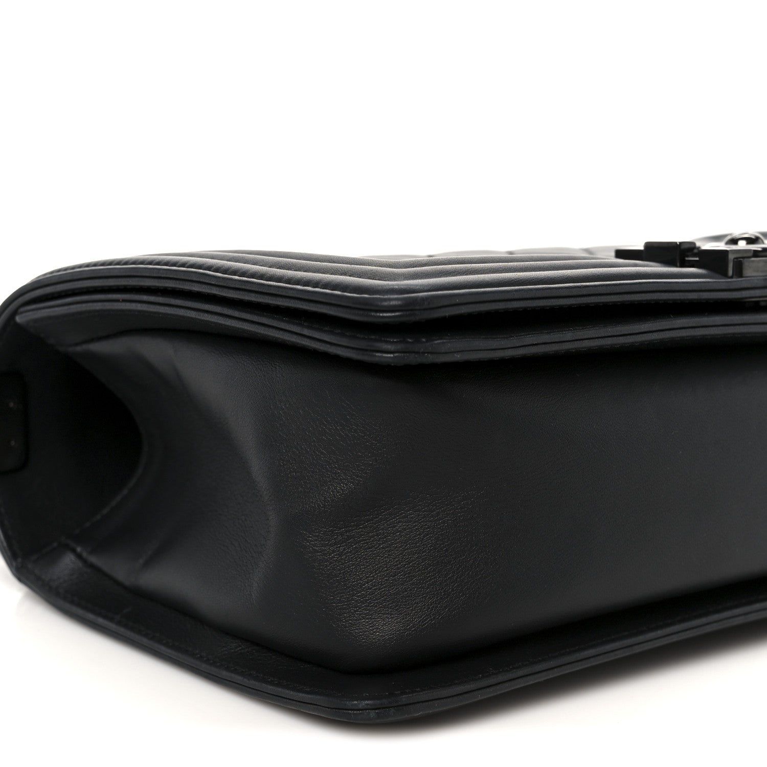 Chanel Calfskin Quilted Medium Boy Flap So Black