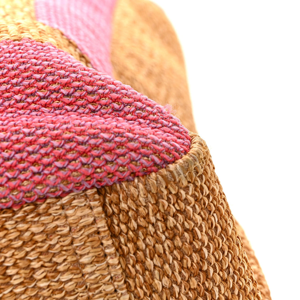 Chanel Mixed Fibers Large Shopping Bag Pink Beige