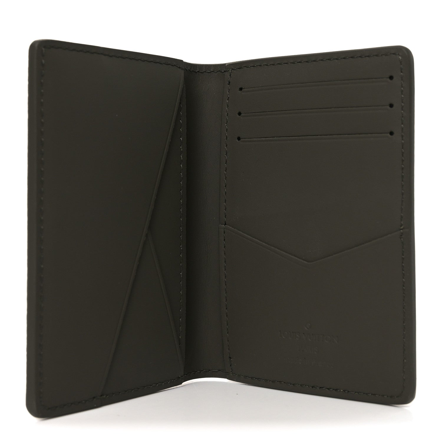 Louis Vuitton Grained Calfskin Aerogram Pocket Organizer Khaki