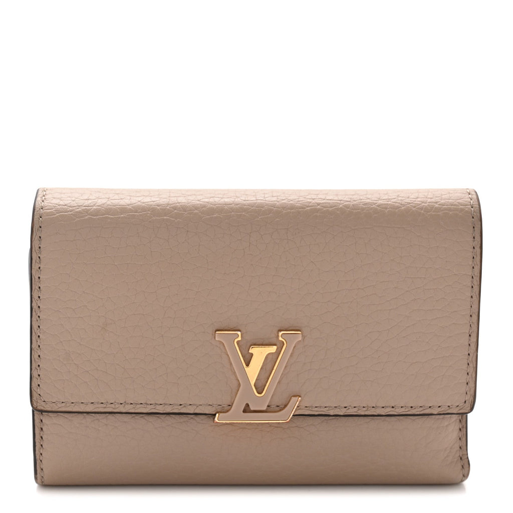 Louis Vuitton Taurillon Capucines Compact Wallet Galet