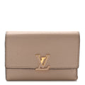 Louis Vuitton Taurillon Capucines Compact Wallet Galet