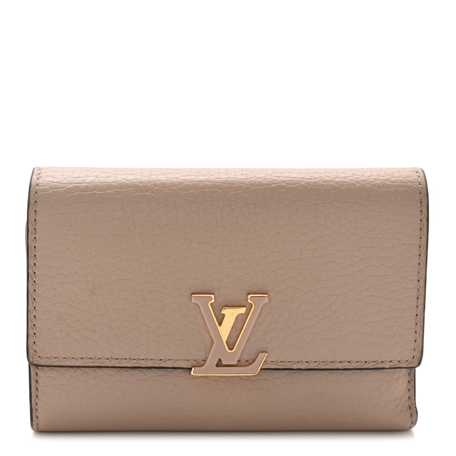 Louis Vuitton Taurillon Capucines Compact Wallet Galet