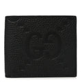 Gucci Piuma Calfskin Jumbo GG Embossed Wallet Black