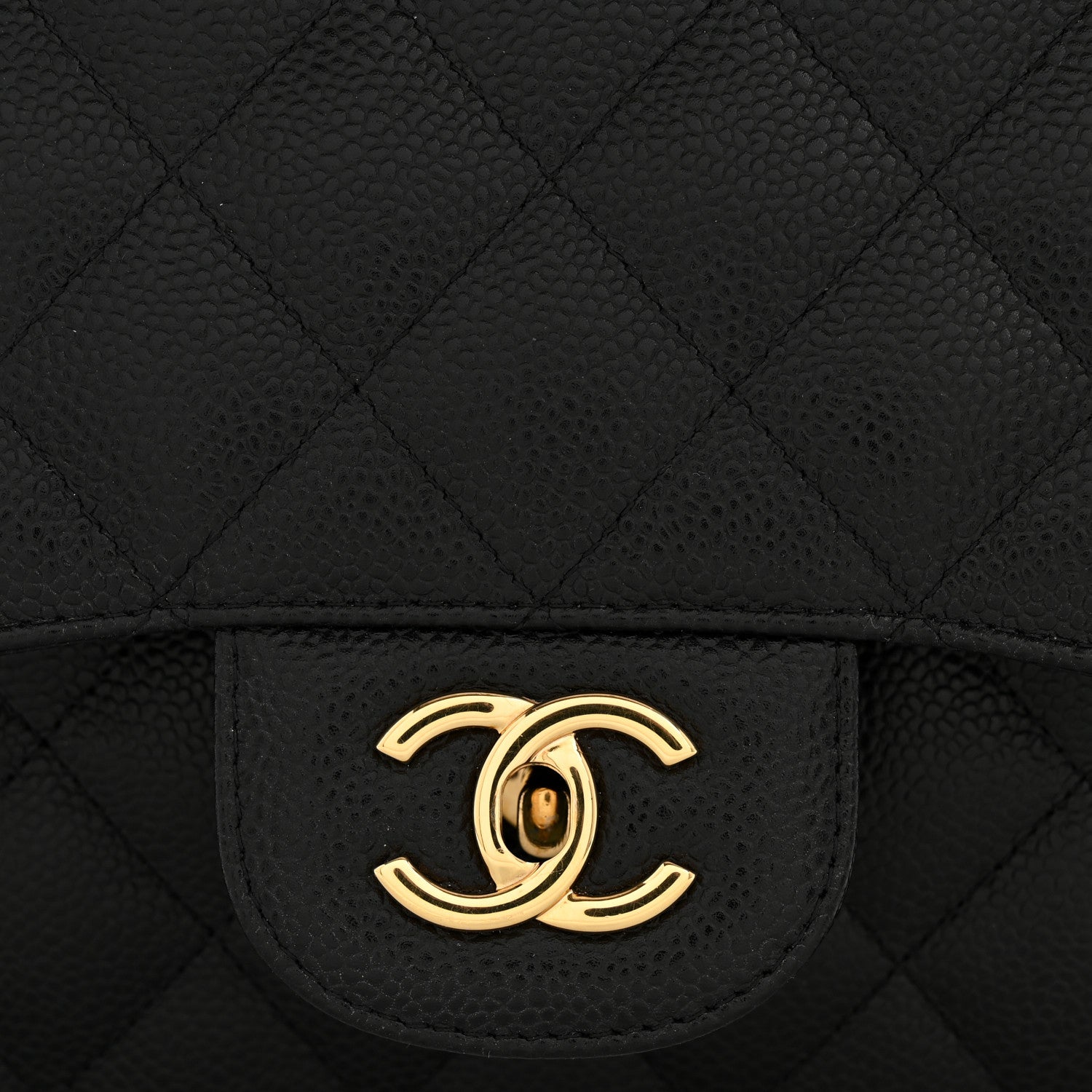 Chanel Caviar Quilted Jumbo Double Flap Black