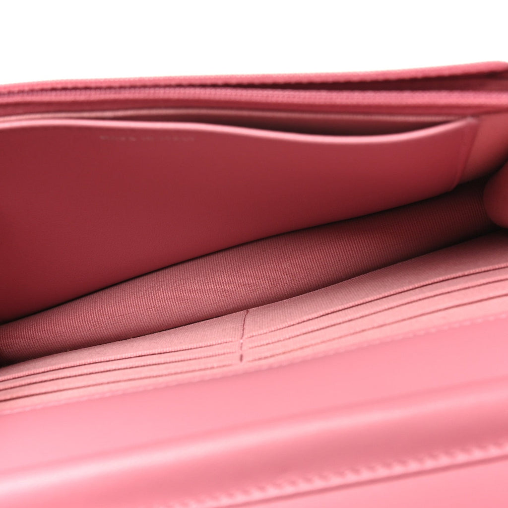 Chanel Lambskin Quilted Crystal Star Wallet On Chain WOC Pink