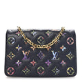 Louis Vuitton Lambskin Embossed Monogram LV Garden Pochette Coussin Navy