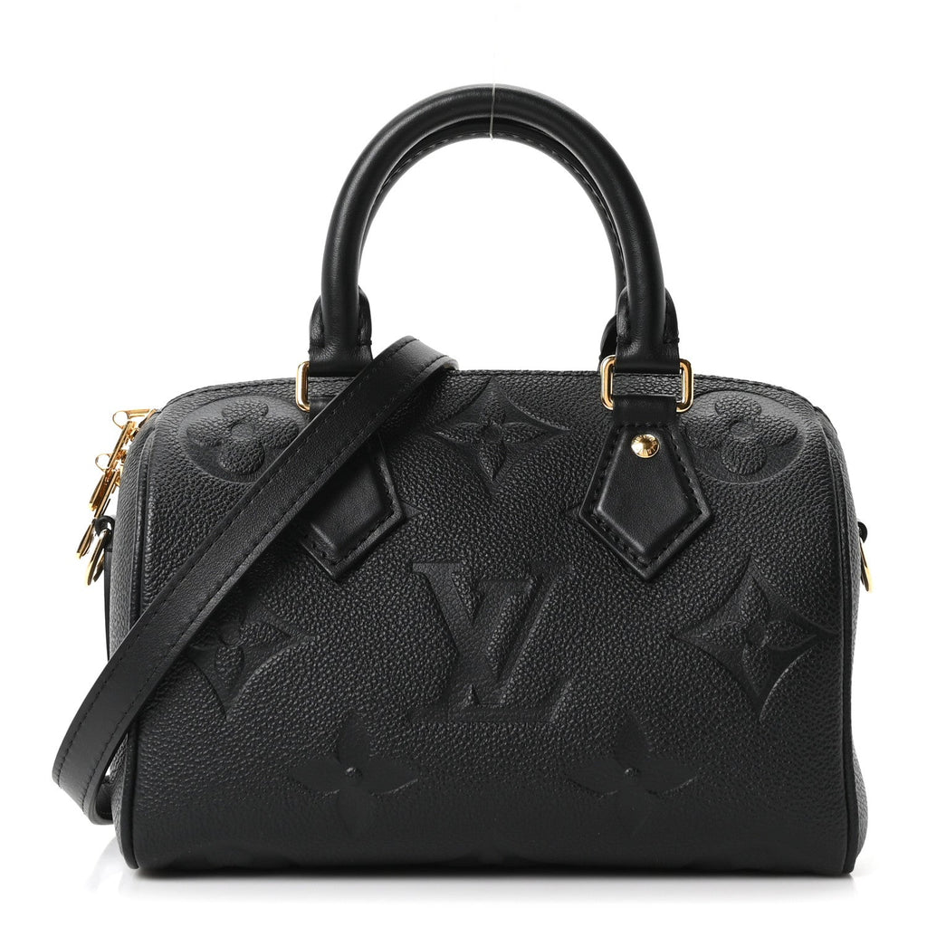 Louis Vuitton Empreinte Monogram Giant Speedy Bandouliere 20 Black
