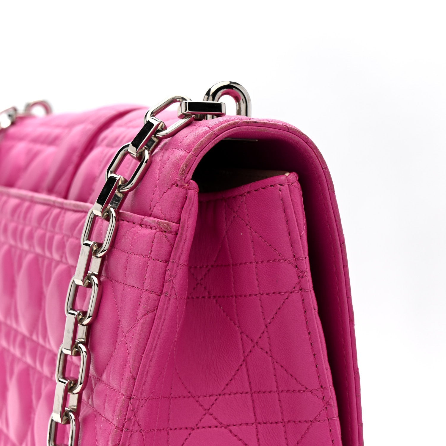 Christian Dior Lambskin Cannage Large Miss Dior Flap Sorbet
