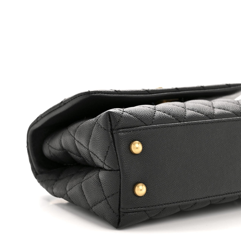 Chanel Caviar Quilted Mini Coco Handle Flap Black
