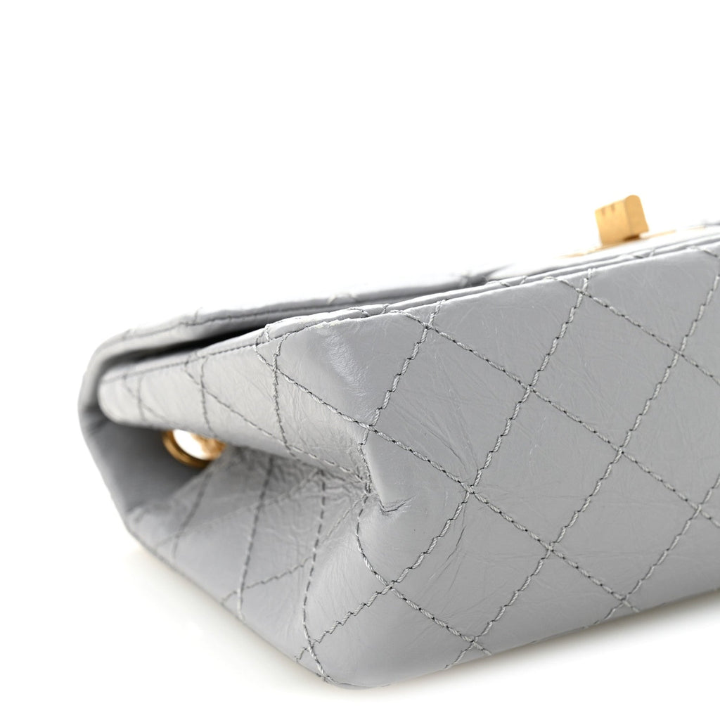 Chanel Aged Calfskin Quilted 2.55 Reissue Mini Flap Grey
