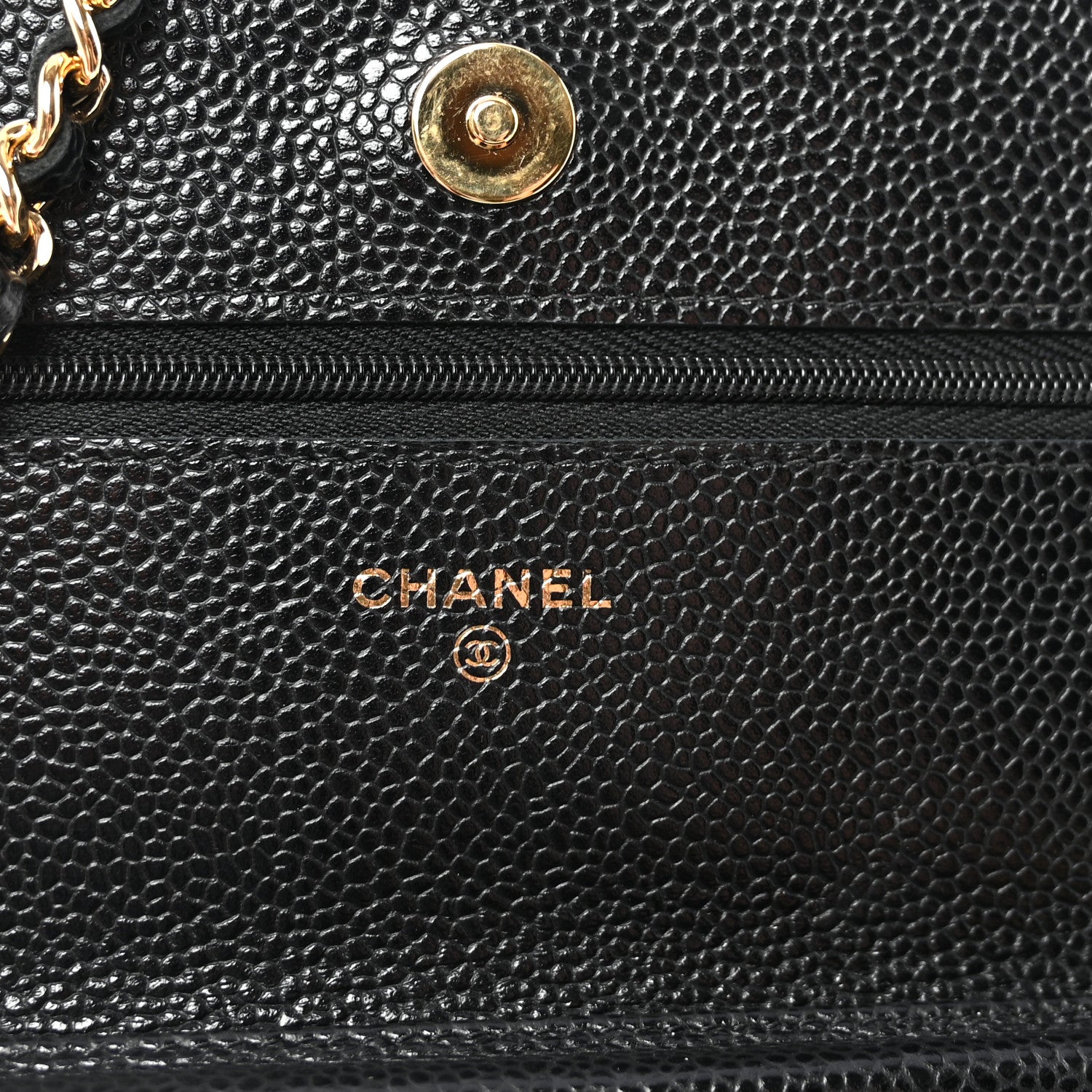 Chanel Caviar Quilted Wallet on Chain WOC Black