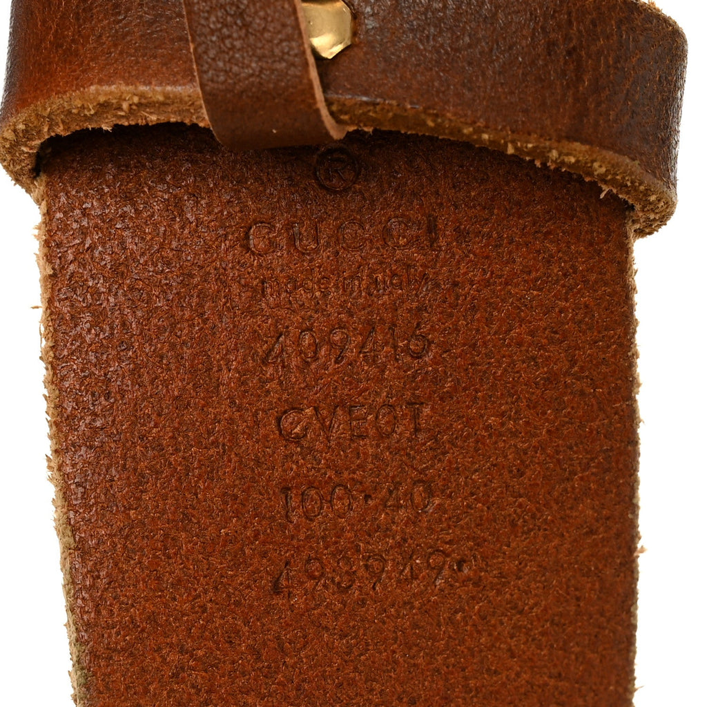 Gucci Faded Calfskin Double G 40mm Belt 100 40 Cuir