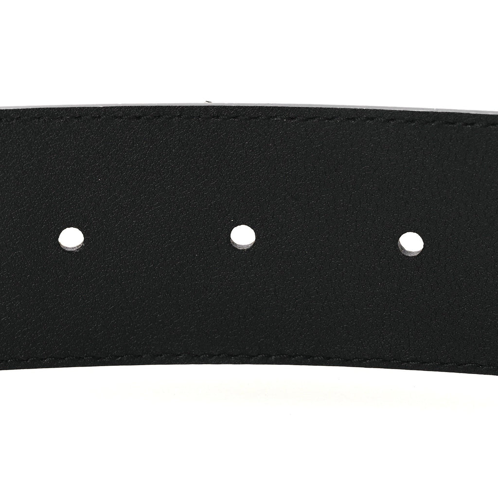Gucci Textured Calfskin Double G 40mm Belt 80 32 Black