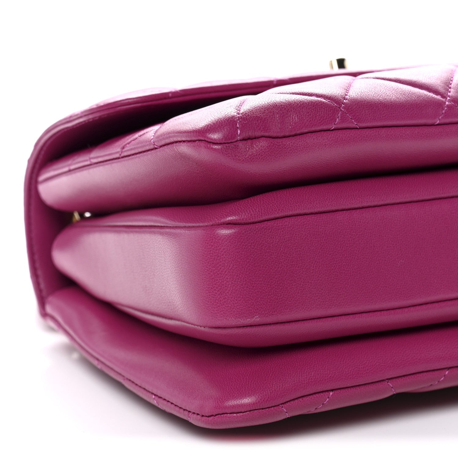 Chanel Lambskin Quilted Small Trendy CC Flap Dual Handle Bag Dark Pink