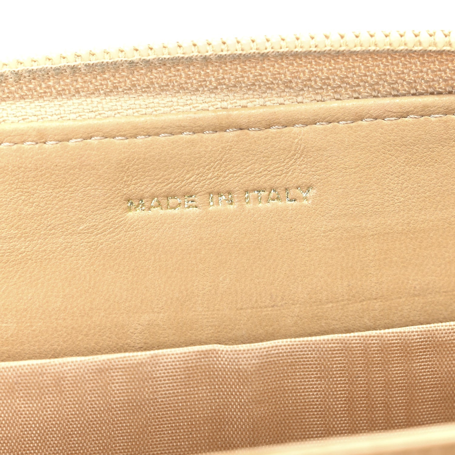 Caviar Large Timeless CC Zip Around Wallet Beige